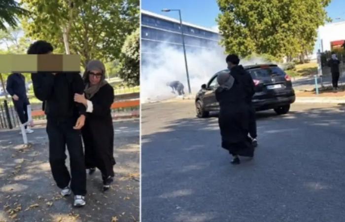 أم تخطف ابنها من الاحتجاجات الطلابية في فرنسا (فيديو)